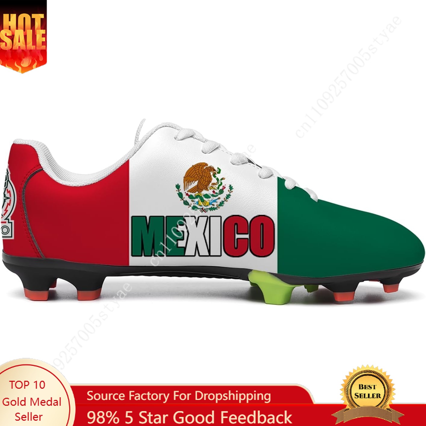Sneaker Career - Chaussures de football mexicaines avec drapeau