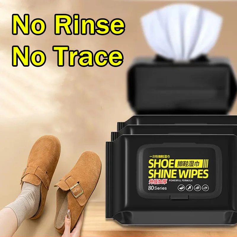Sneaker Shoe Care Kit - Lingettes nettoyantes pour chaussures portables sans