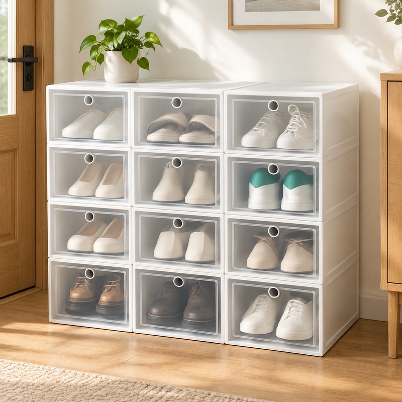 Shoe Box Display - Lot de 6 organiseurs de chaussures